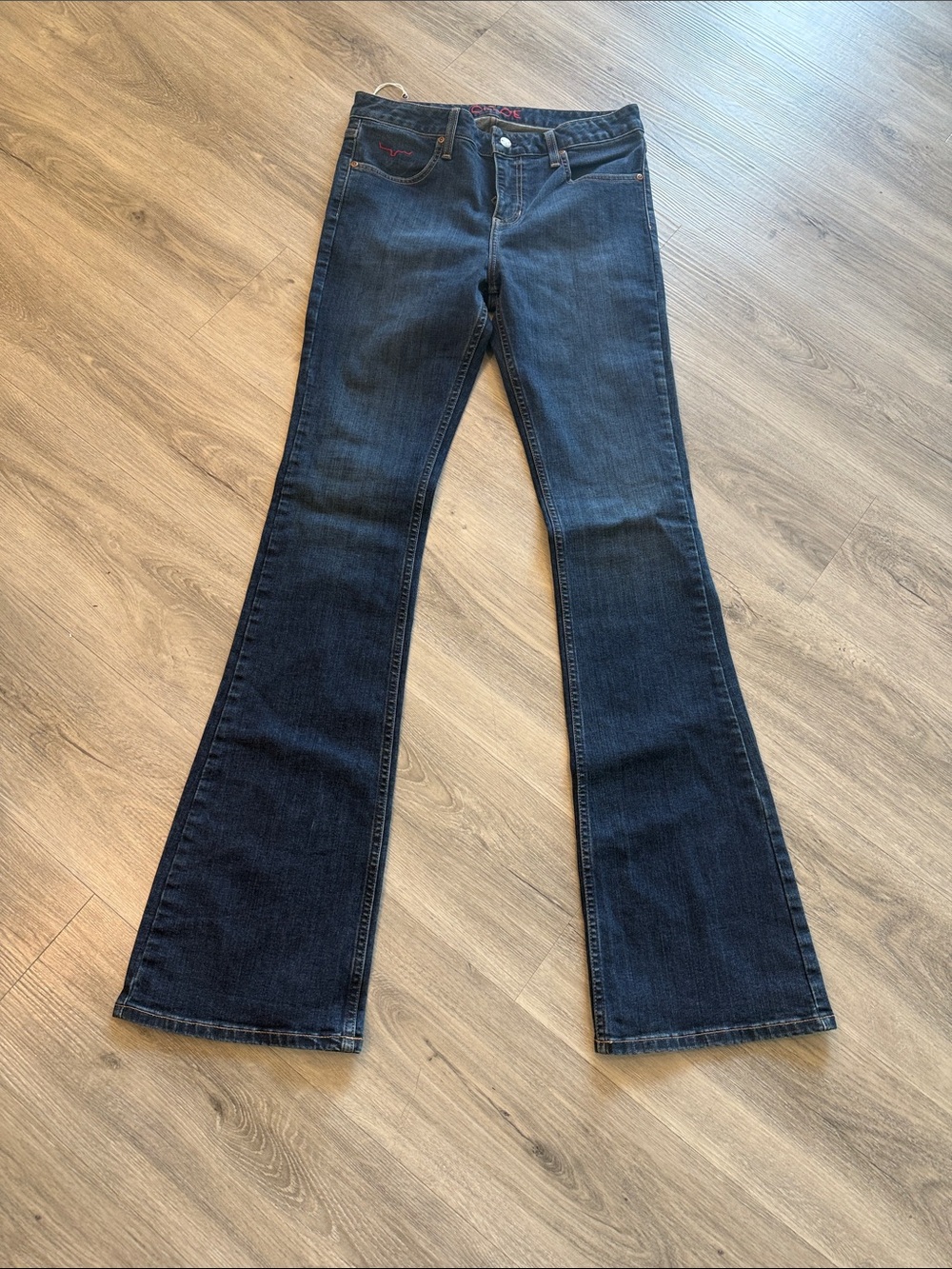 Kimes Ranch Dark Blue Flare Jeans size 10 TALL